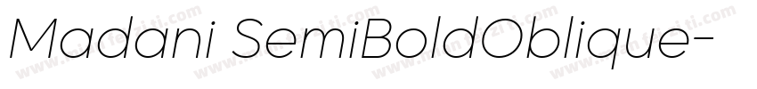 Madani SemiBoldOblique字体转换
